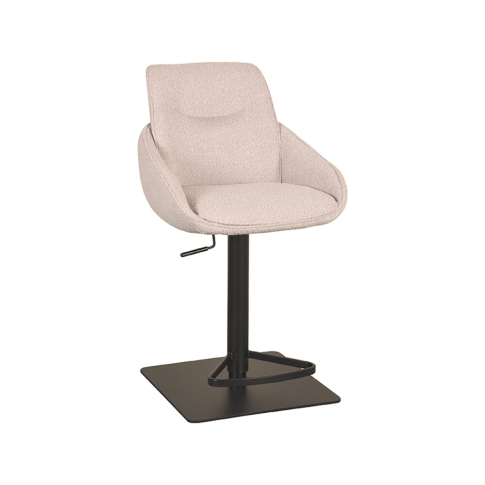 LABEL51 Barkruk Beauty - Naturel - Boucle - Zithoogte 56-82