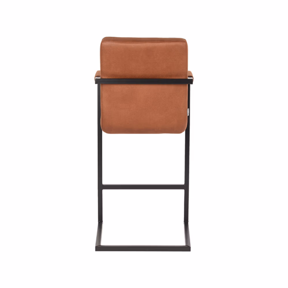 LABEL51 Barkruk Denmark - Cognac - Microfiber - Zithoogte 67