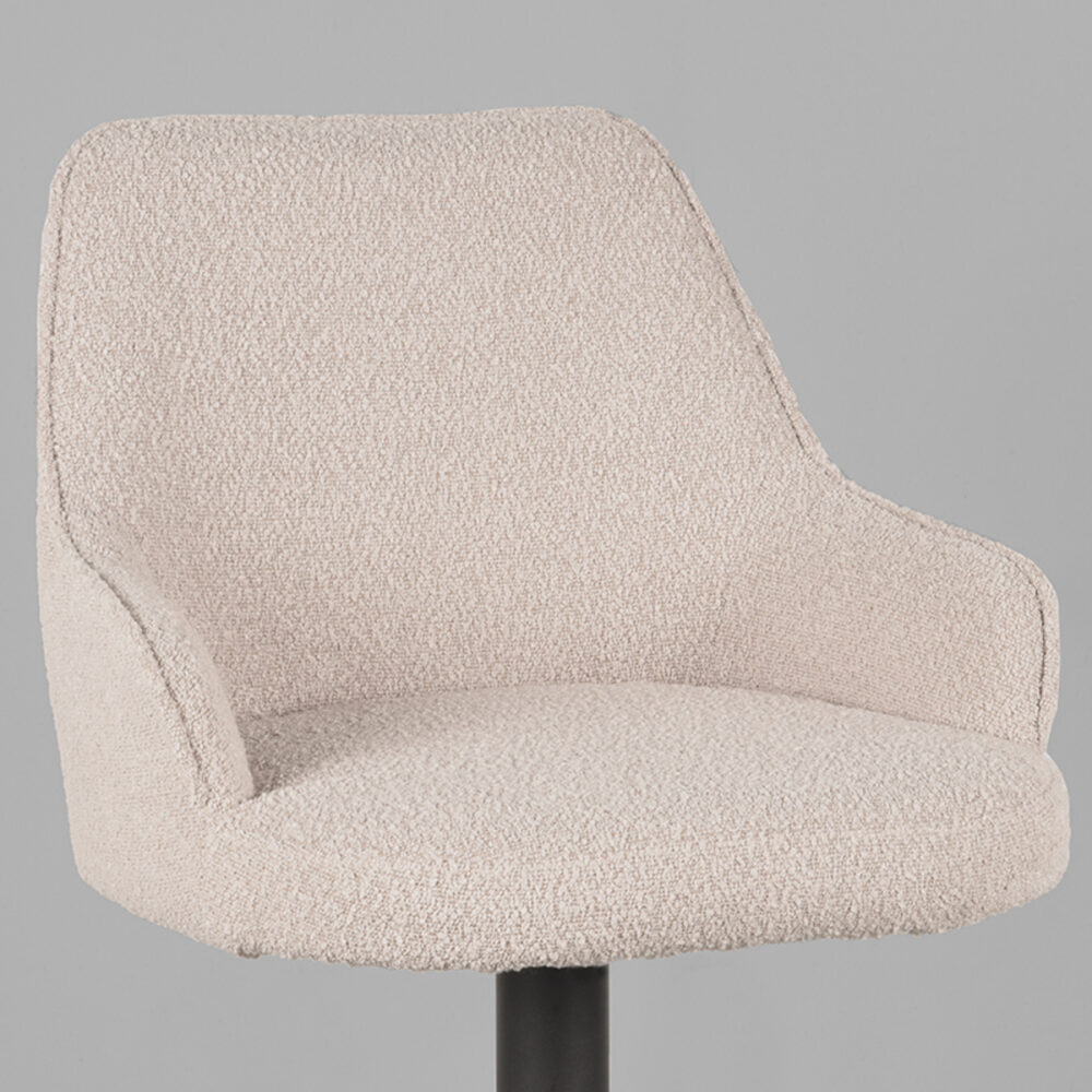 LABEL51 Barkruk Fender - Naturel - Boucle - Zithoogte 64-84