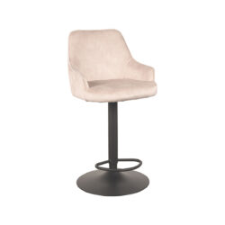 LABEL51 Barkruk Fender - Naturel - Velours - Zithoogte 64-84