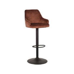 LABEL51 Barkruk Fender - Rust - Velours - Zithoogte 64-84