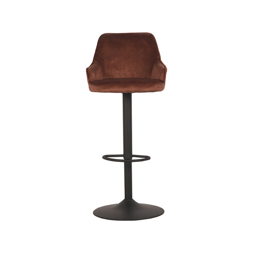 LABEL51 Barkruk Fender - Rust - Velours - Zithoogte 64-84