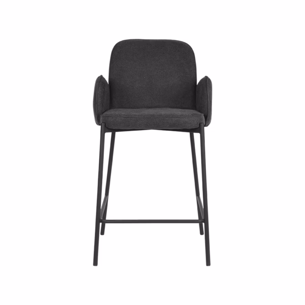 D-MAXX Barkruk Jari - Antraciet - Weave - Zithoogte 65