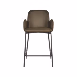 D-MAXX Barkruk Jari - Army green - Microfiber - Zithoogte 65