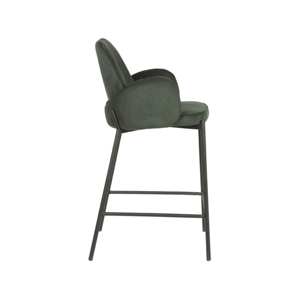 D-MAXX Barkruk Jari - Army green - Ribcord - Zithoogte 65