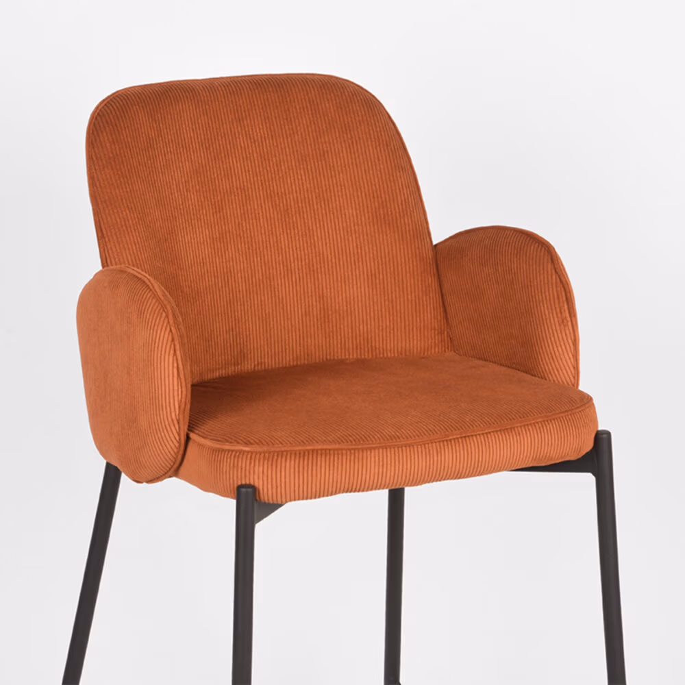 D-MAXX Barkruk Jari - Rust - Ribcord - Zithoogte 65