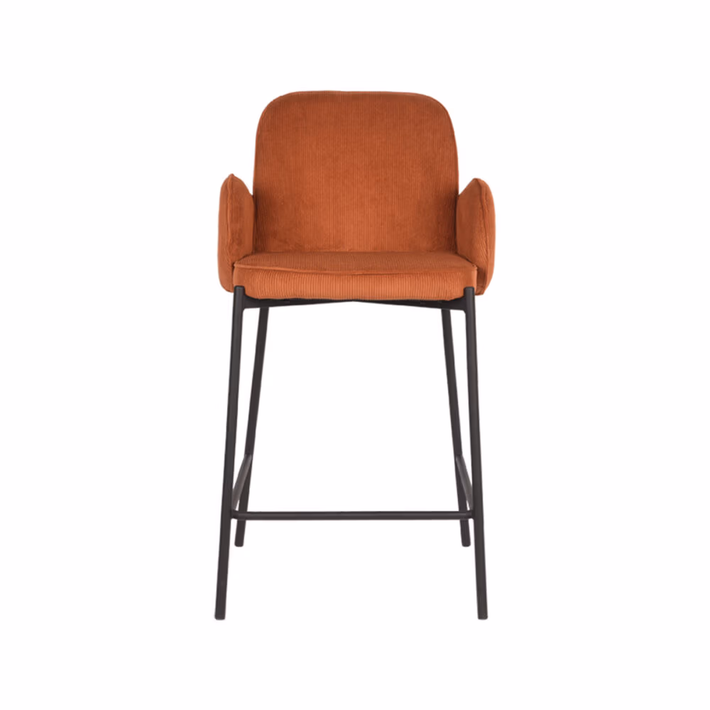 D-MAXX Barkruk Jari - Rust - Ribcord - Zithoogte 65