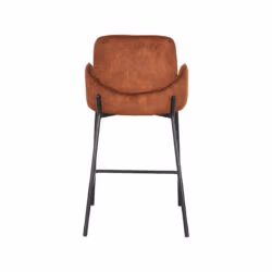 D-MAXX Barkruk Jari - Rust - Velours - Zithoogte 65