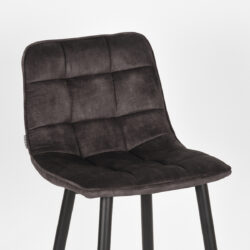 LABEL51 Barkruk Jelt - Antraciet - Velours - Zithoogte 66