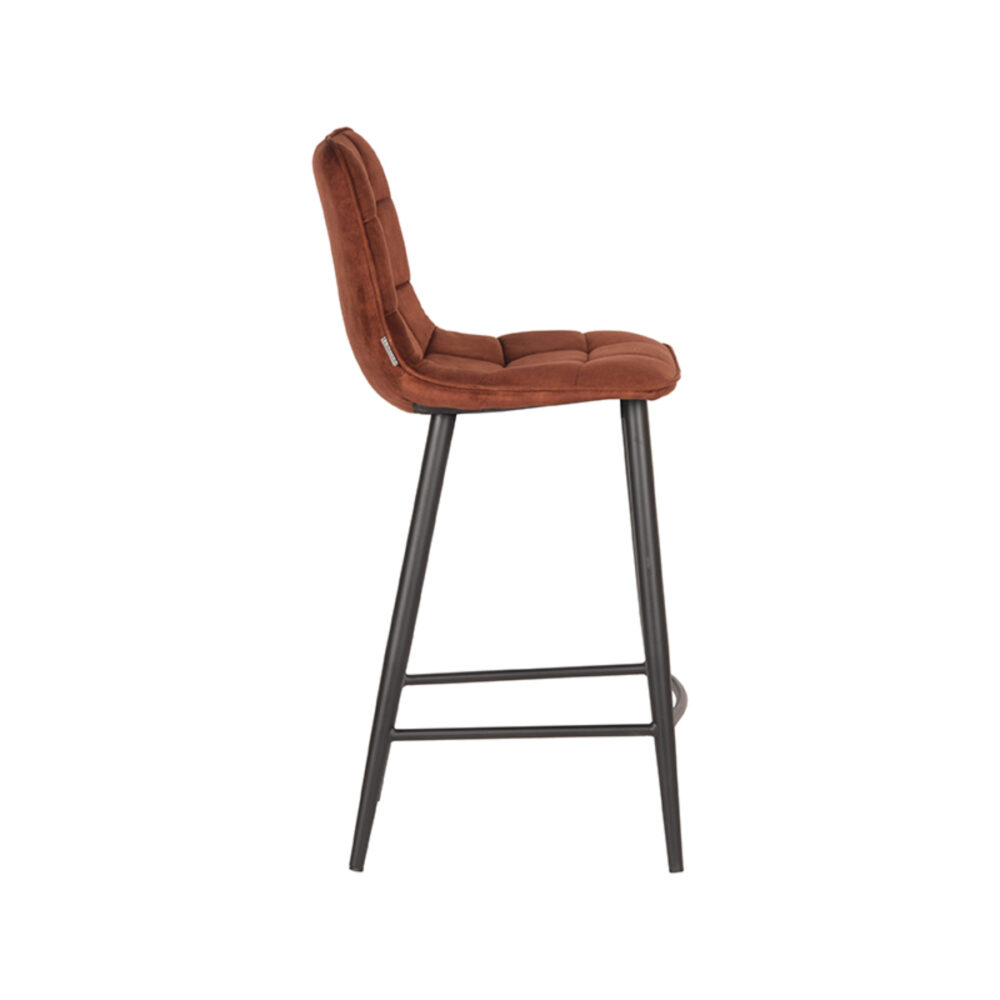 LABEL51 Barkruk Jelt - Rust - Velours - Zithoogte 66