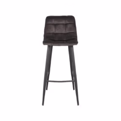 LABEL51 Barkruk Jelt - Antraciet - Velours - Zithoogte 78