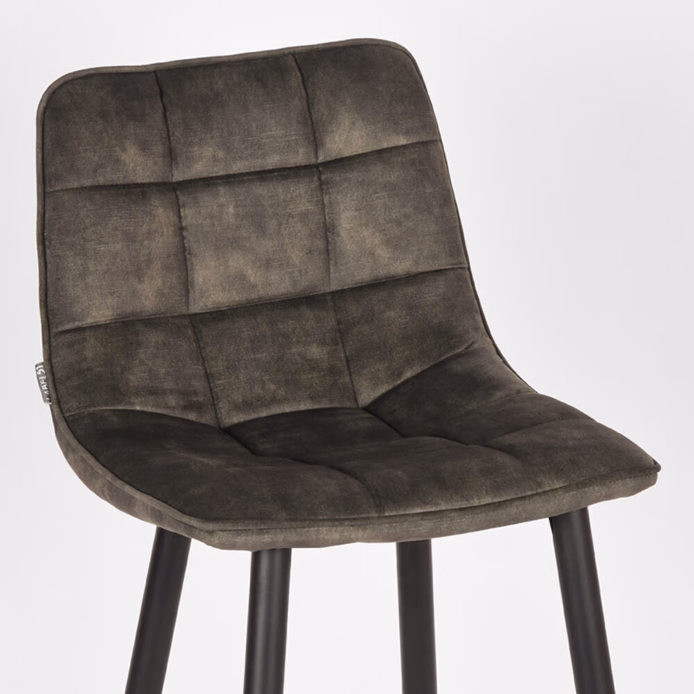 LABEL51 Barhocker Jelt - Hunter - Velours - Sitzhöhe 78
