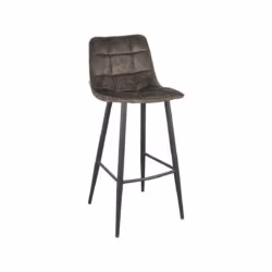 LABEL51 Barhocker Jelt - Hunter - Velours - Sitzhöhe 78