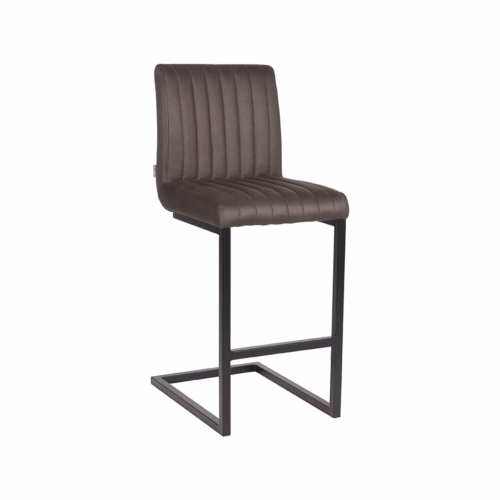 LABEL51 Barkruk Milo - Antraciet - Microfiber - Zithoogte 66