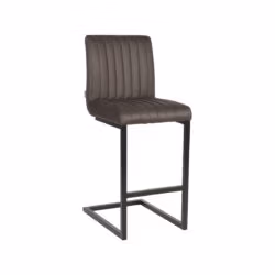 LABEL51 Barkruk Milo - Antraciet - Microfiber - Zithoogte 66