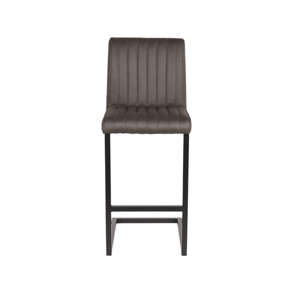 LABEL51 Barkruk Milo - Antraciet - Microfiber - Zithoogte 66