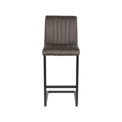 LABEL51 Barkruk Milo - Antraciet - Microfiber - Zithoogte 66