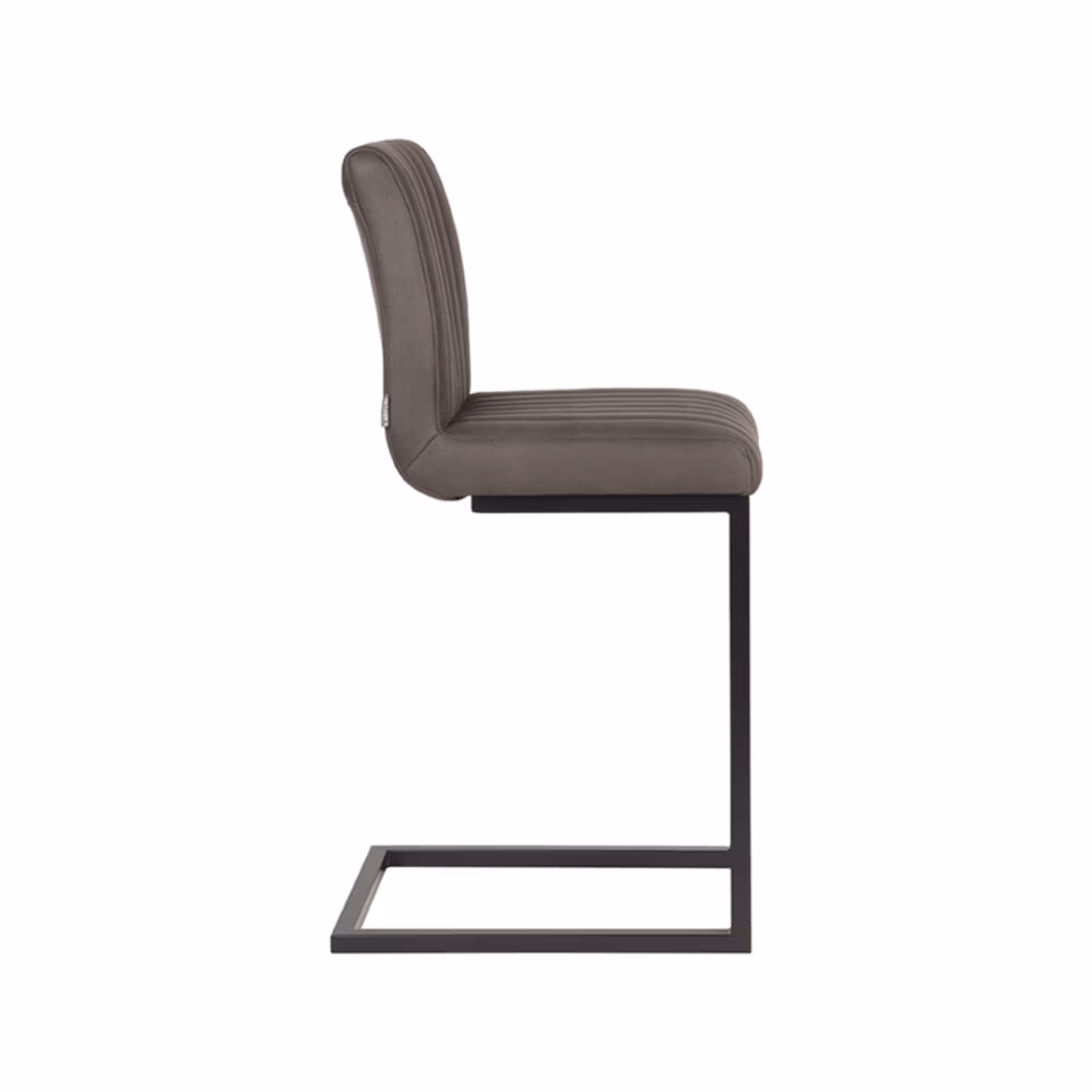 LABEL51 Barkruk Milo - Antraciet - Microfiber - Zithoogte 66