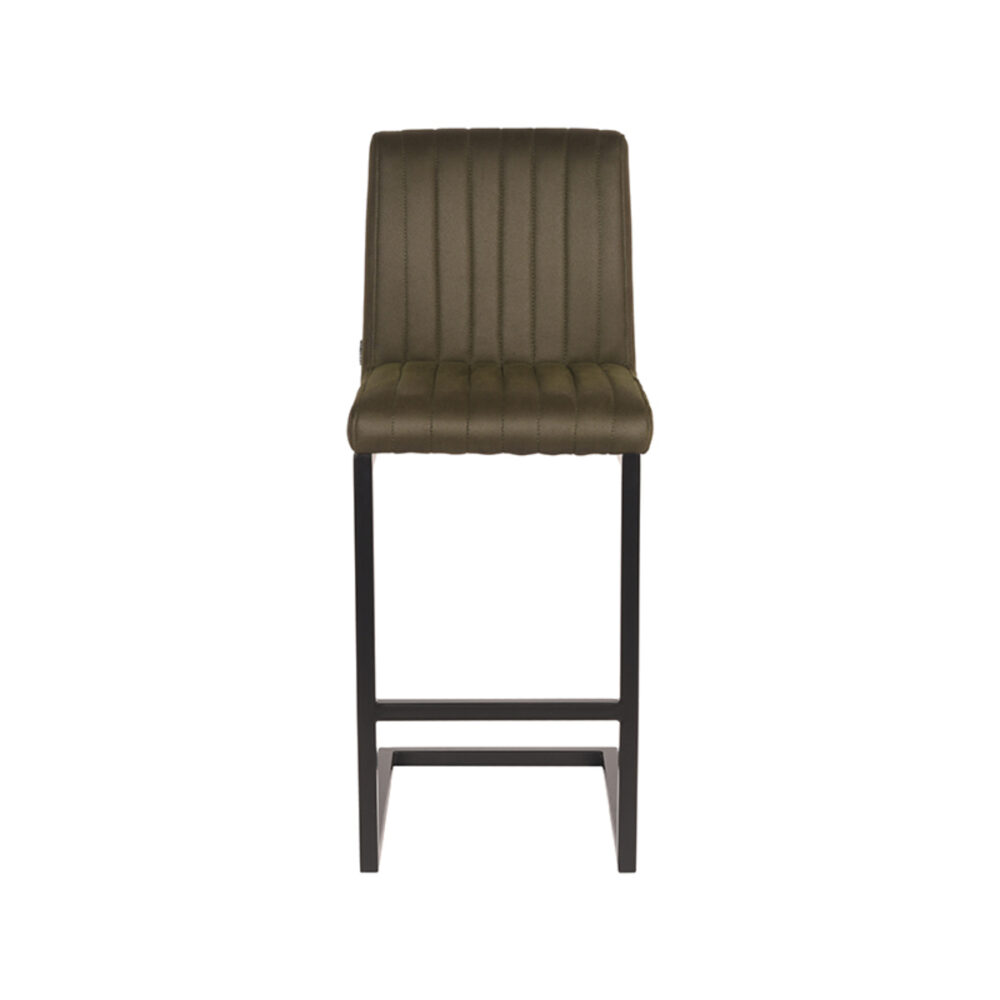 LABEL51 Barkruk Milo - Army green - Microfiber - Zithoogte 66