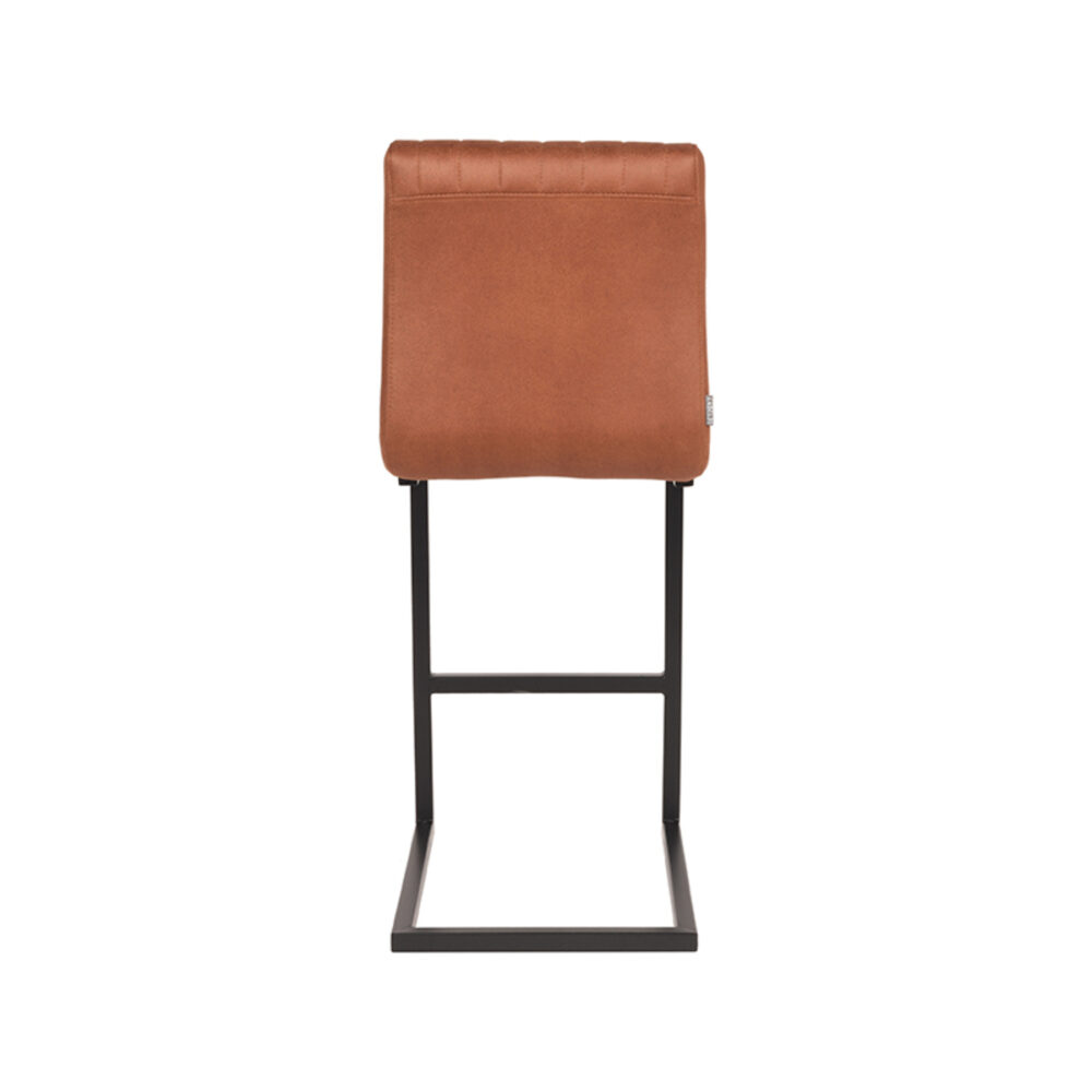 LABEL51 Barkruk Milo - Cognac - Microfiber - Zithoogte 66