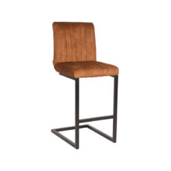 LABEL51 Barkruk Milo - Oker - Velours - Zithoogte 66