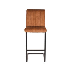LABEL51 Barkruk Milo - Oker - Velours - Zithoogte 66