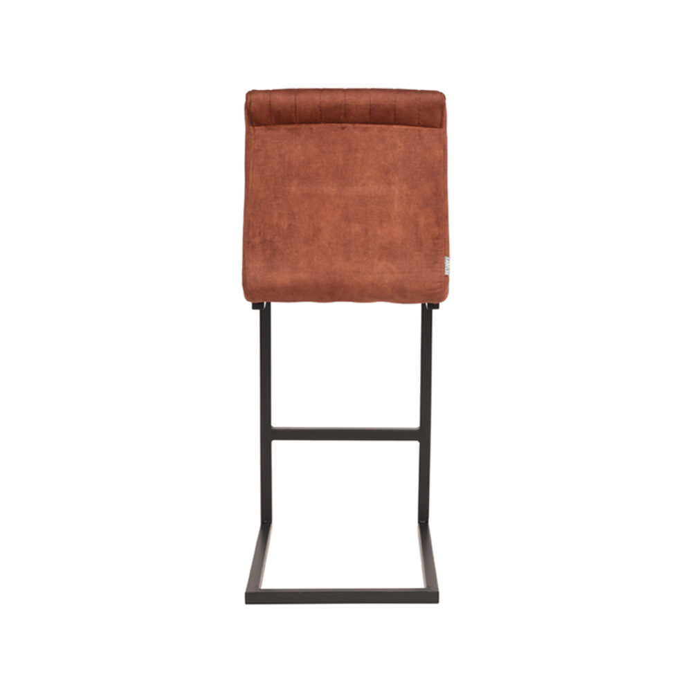 LABEL51 Barkruk Milo - Rust - Velours - Zithoogte 66