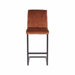 LABEL51 Barkruk Milo - Rust - Velours - Zithoogte 66