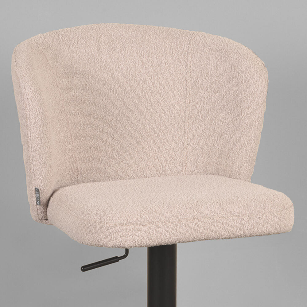 LABEL51 Barkruk Wave - Naturel - Boucle - Zithoogte 56-82