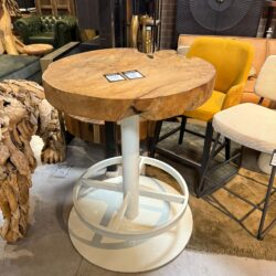 Bartafel Uniek Teakhout rond counter tafel