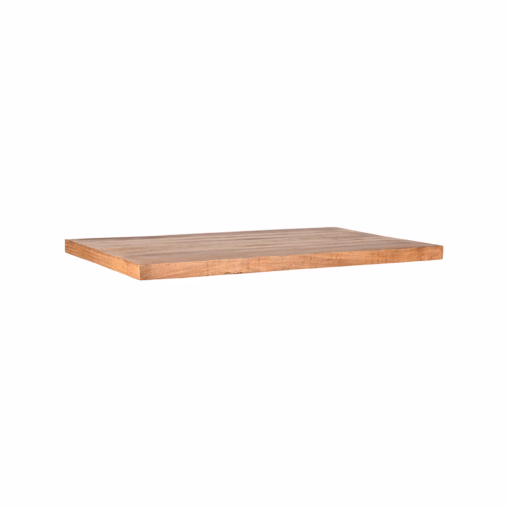 LABEL51 Eetkamertafel Tafelblad Straight Edge - Rough - Mangohout - 120 cm Straight