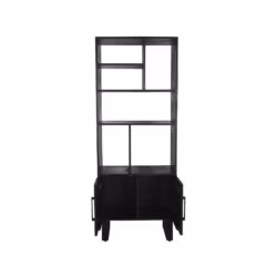 LABEL51 Boekkast Santos - Zwart - Mangohout - Boekkast