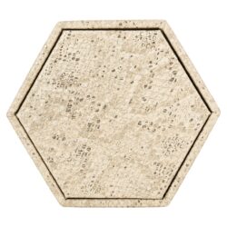 Uniek hexagonaal wijnkistje van kurk met tekstuur voor stijlvolle wijnpresentatie en opslag, perfect voor interieur- en tuindecoratie.