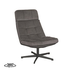 Elegante vergaderstoel met zacht grijs fluwelen bekleding en zwart metalen onderstel, perfect voor modern interieur en kantoor of vergaderruimte.