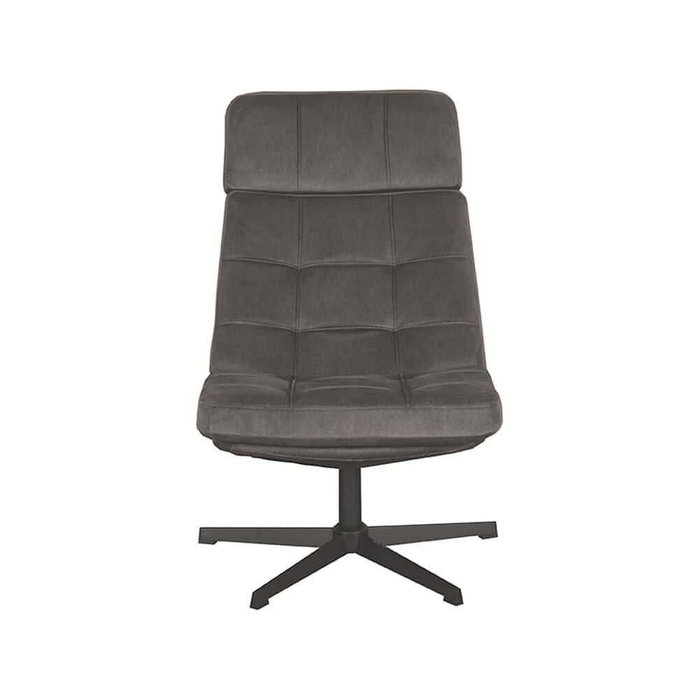 Stoel met moderne, comfortabele bekleding en draaibare onderstel, perfect voor kantoor of thuisgebruik. Tijdloos design en hoogwaardige materialen voor duurzaamheid en stijl.