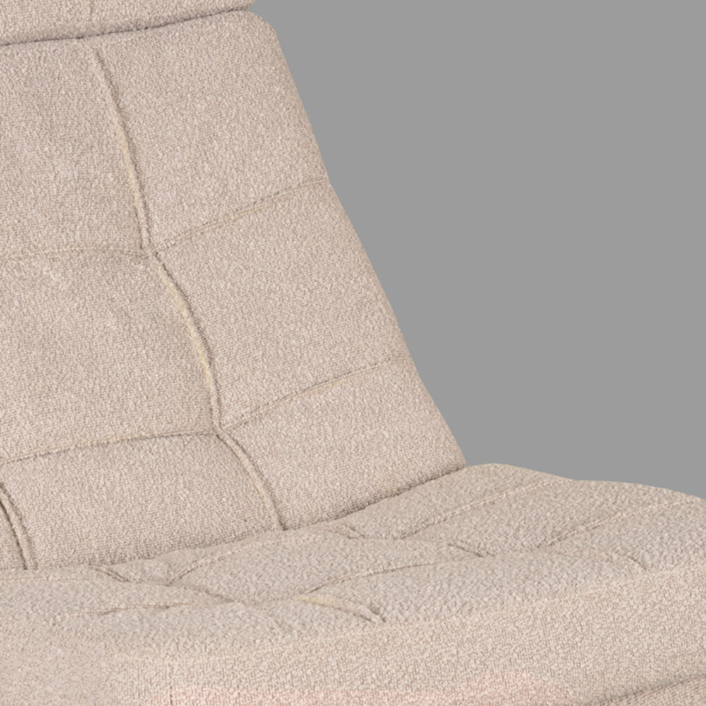 LABEL51 Fauteuil Alvar - Naturel - Boucle - Excl. Hocker