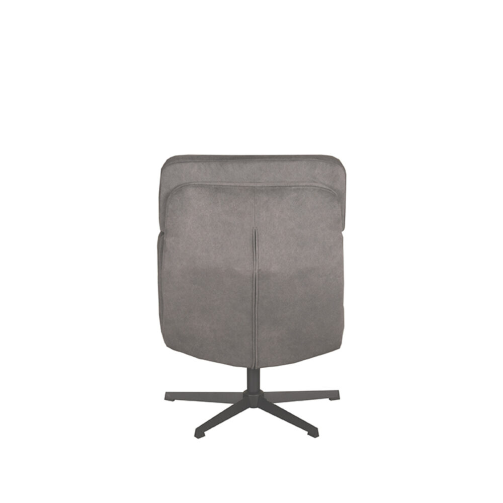 LABEL51 Fauteuil Alvar - Antraciet - Cosmo - Incl. Hocker