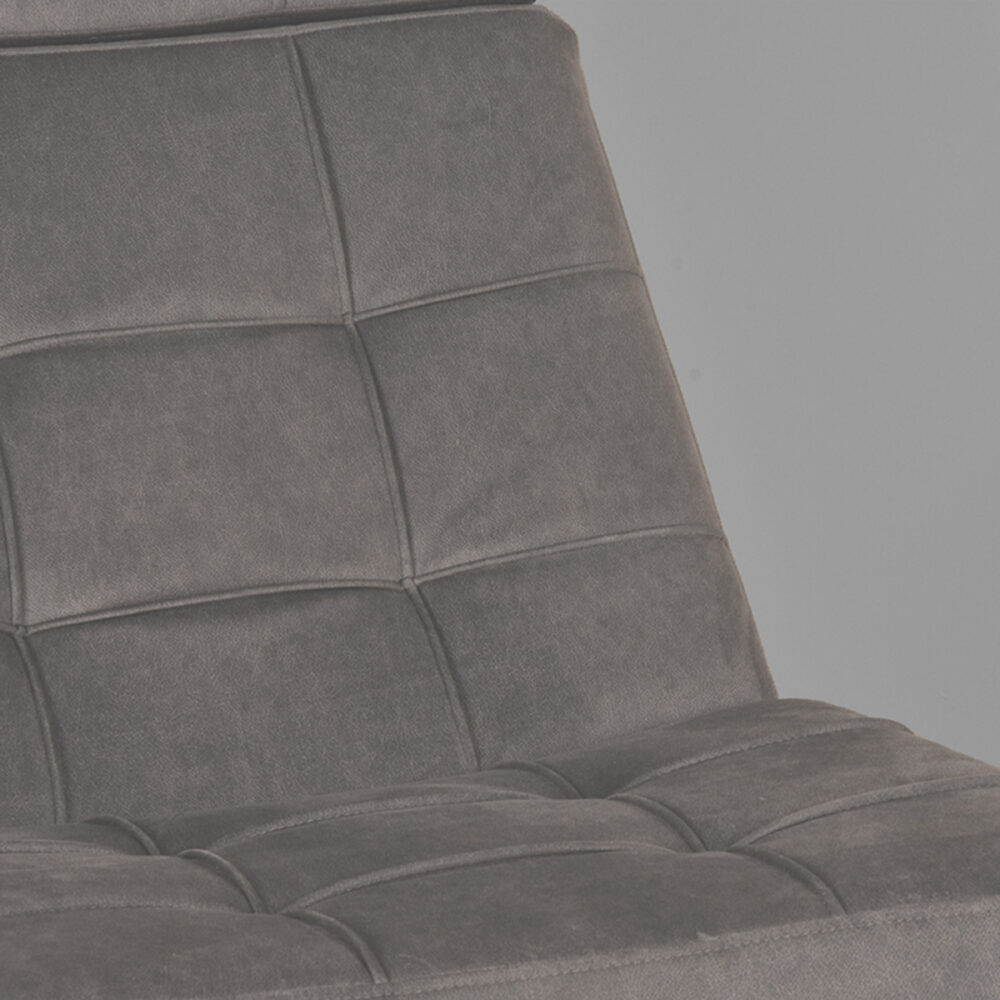 LABEL51 Fauteuil Alvar - Antraciet - Cosmo - Incl. Hocker