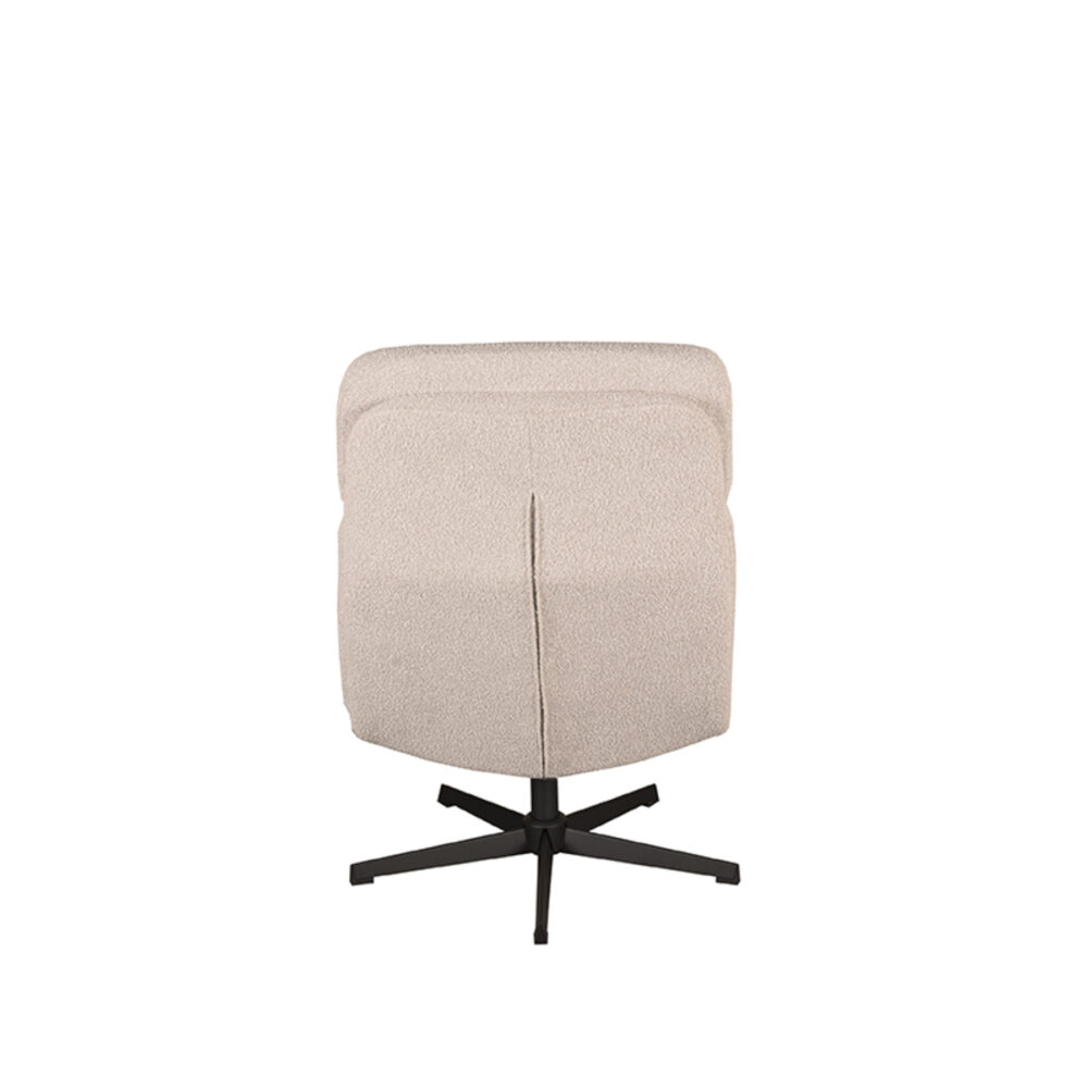 LABEL51 Fauteuil Alvar - Naturel - Boucle - Incl. Hocker