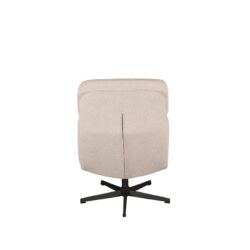 LABEL51 Fauteuil Alvar - Naturel - Boucle - Incl. Hocker