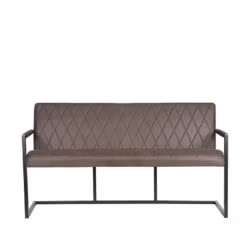 LABEL51 Eetkamerbank Denmark - Antraciet - Microfiber - 155 cm