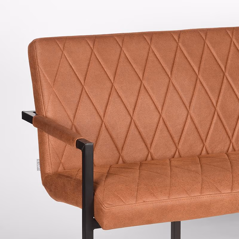 LABEL51 Eetkamerbank Denmark - Cognac - Microfiber - 155 cm