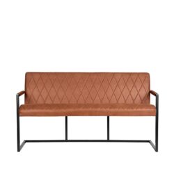 LABEL51 Eetkamerbank Denmark - Cognac - Microfiber - 155 cm