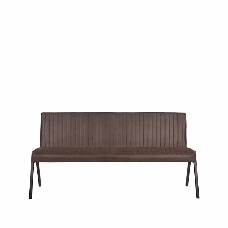 LABEL51 Eetkamerbank Matz - Antraciet - Microfiber - 175 cm