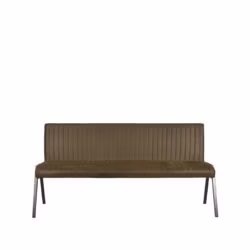 LABEL51 Eetkamerbank Matz - Army green - Microfiber - 175 cm