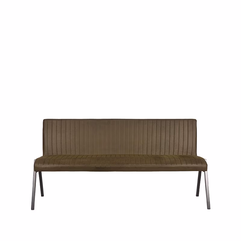 LABEL51 Eetkamerbank Matz - Army green - Microfiber - 175 cm