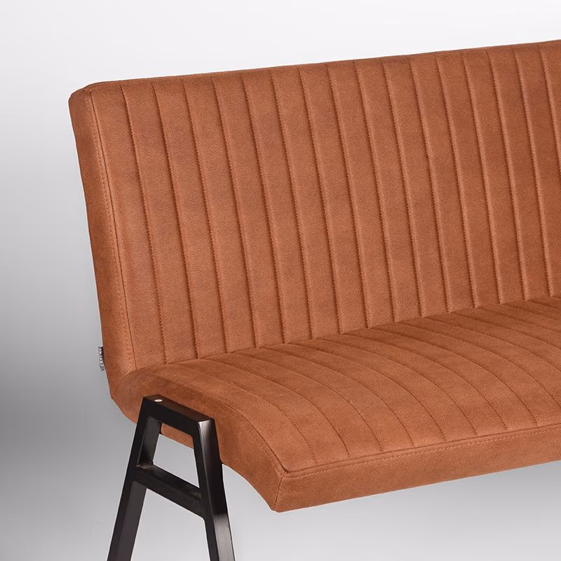 LABEL51 Eetkamerbank Matz - Cognac - Microfiber - 145 cm