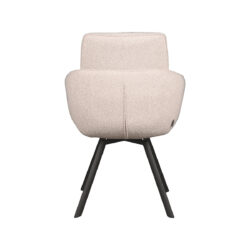 LABEL51 Eetkamerstoel Beauty - Naturel - Boucle - Black Frame
