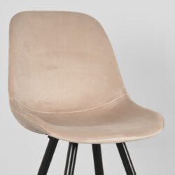 LABEL51 Eetkamerstoel Capri - Zand - Fluweel - Black Frame