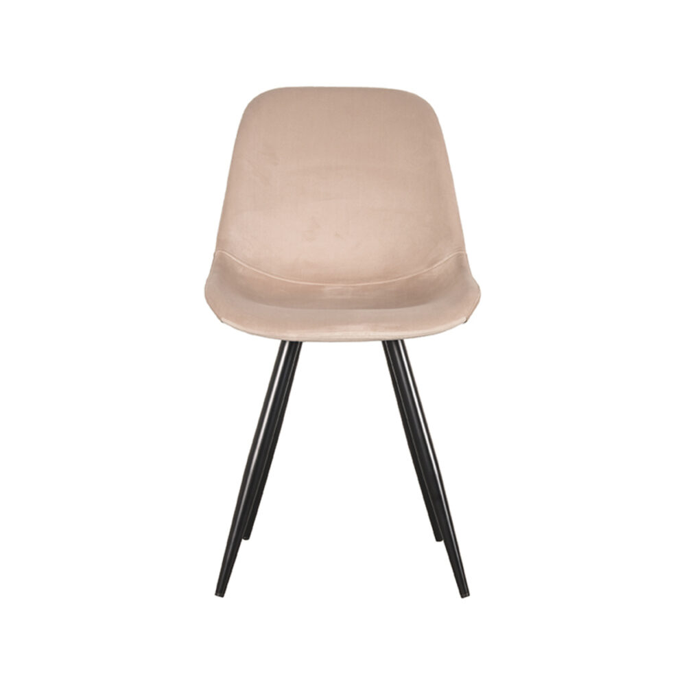 LABEL51 Eetkamerstoel Capri - Zand - Fluweel - Black Frame